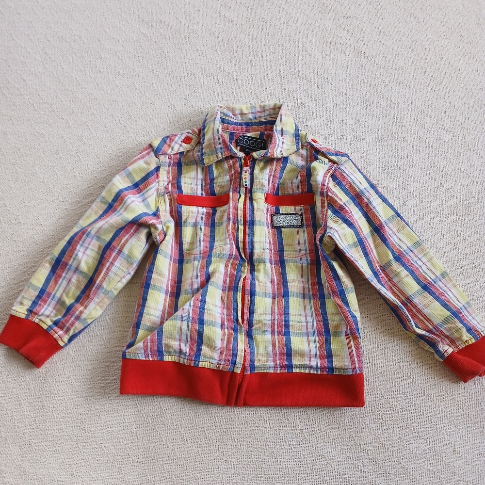 coogi ♡ plaid zip up jacket 4t